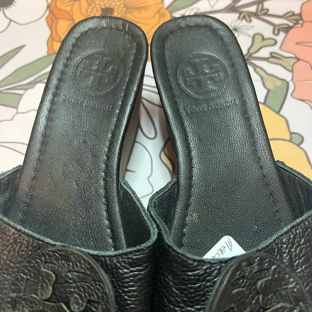 Tory Burch Black Slide Sandals - Picture 3 of 6